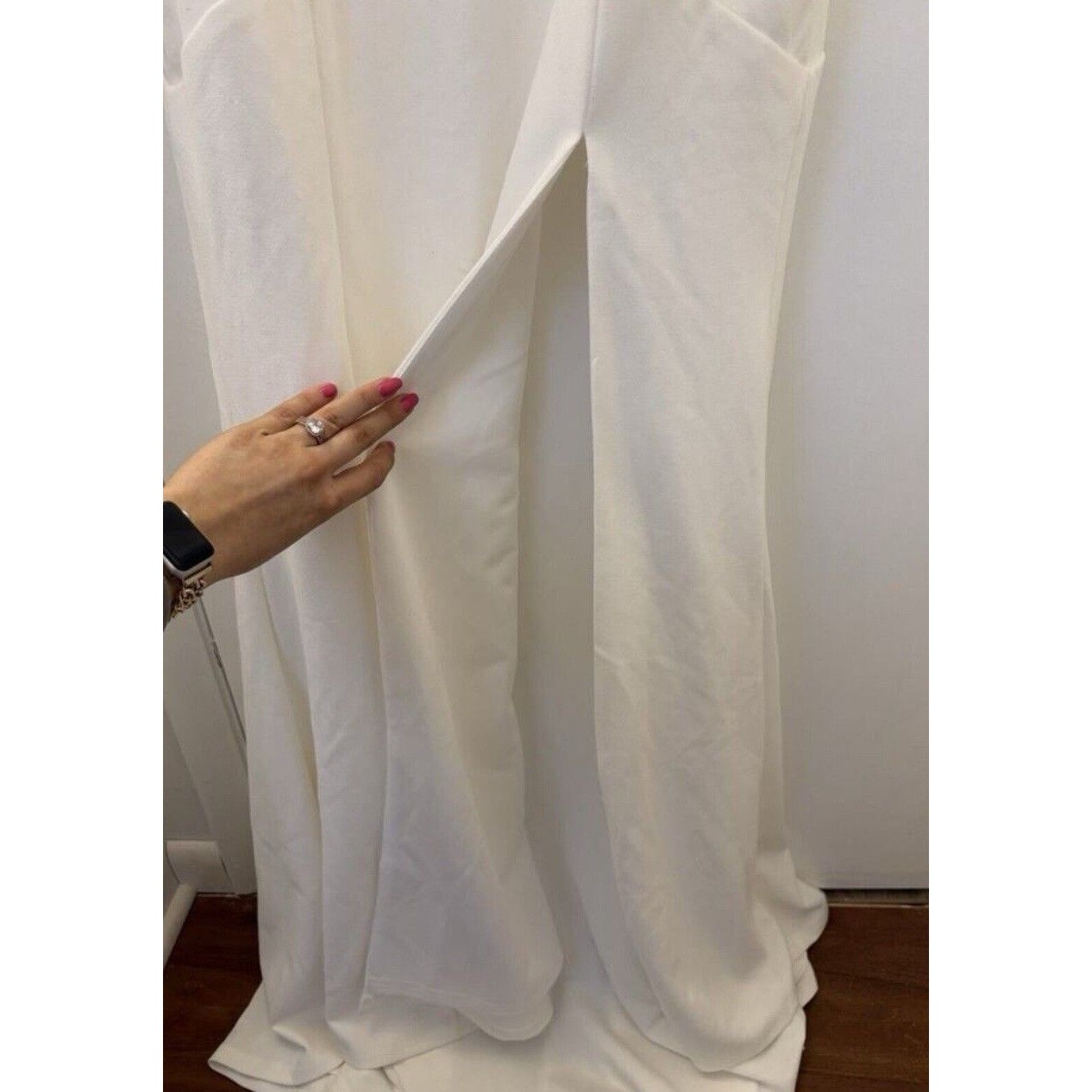 Lulus Everlasting Promise White Notched Backless Mermaid Maxi Dress Size Xs Nwt — image 8 of 8
